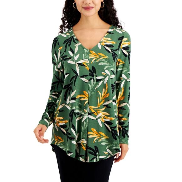 JM Collection Printed Tunic - Picture 1 of 4